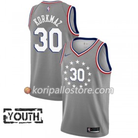 Philadelphia 76ers Furkan Korkmaz 30 2018-19 Nike City Edition Harmaa Lasten Pelipaidat Swingman